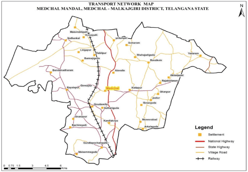 Medchal Transport Network Map