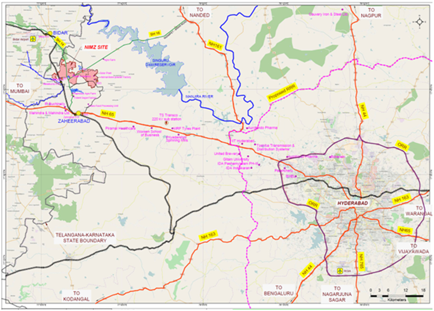 NIMZ Zaheerabad Map