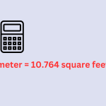 meter to square feet