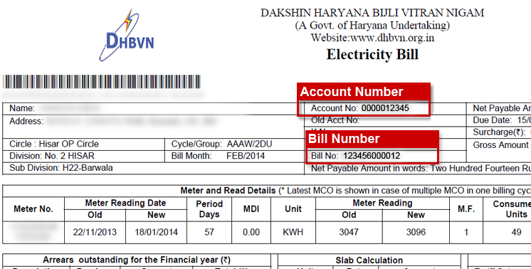 DHBVN Electricity Bill