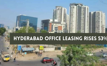 Hyderabad Office Leasing Rises 53%