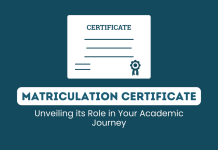 matriculation certificate