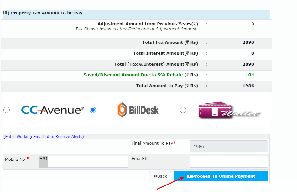 Khammam property Tax online payment 