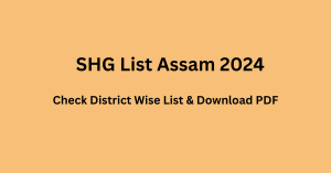 SHG List Assam