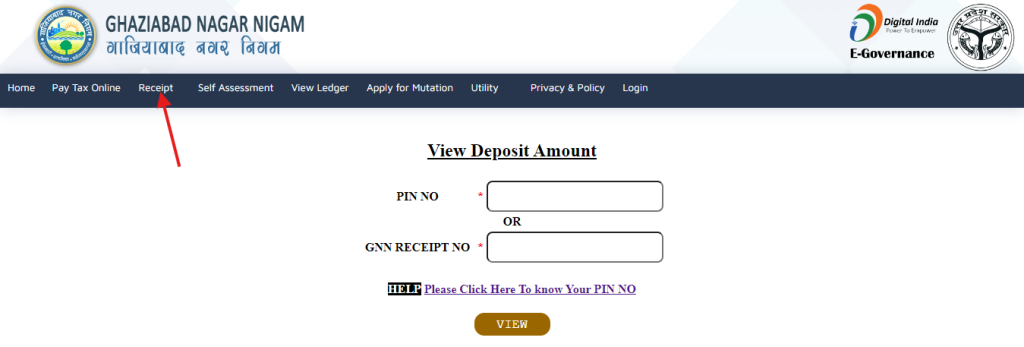 bill receipt ghaziabad nagar nigam