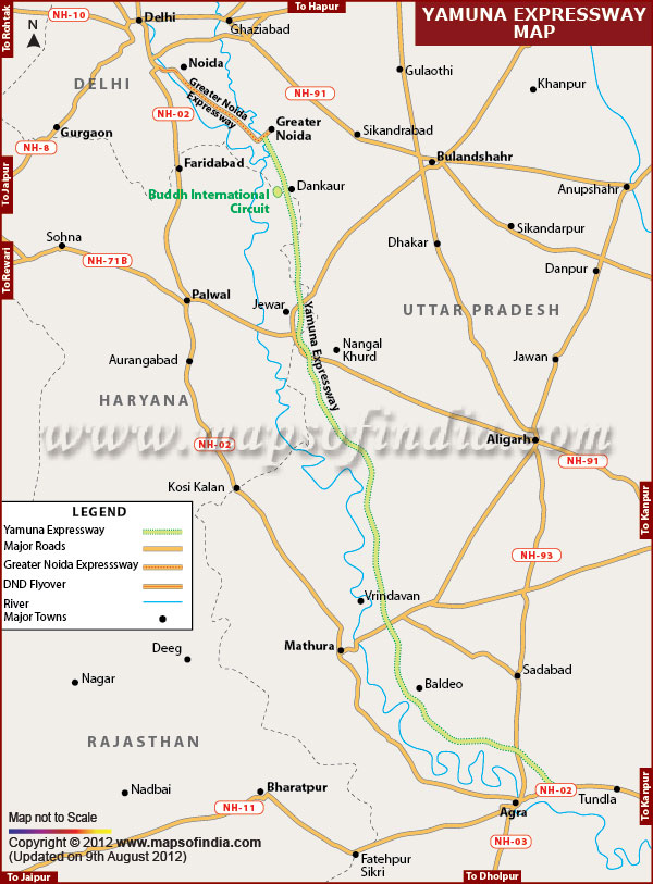 yamuna expressway route map